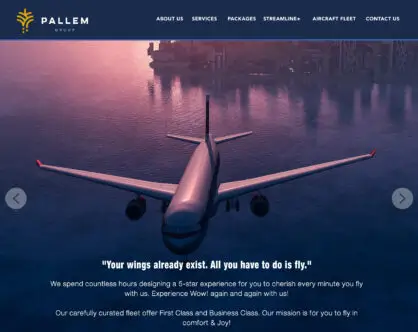 Flight Business Site Design by Elohim Software Solutions Portfolio